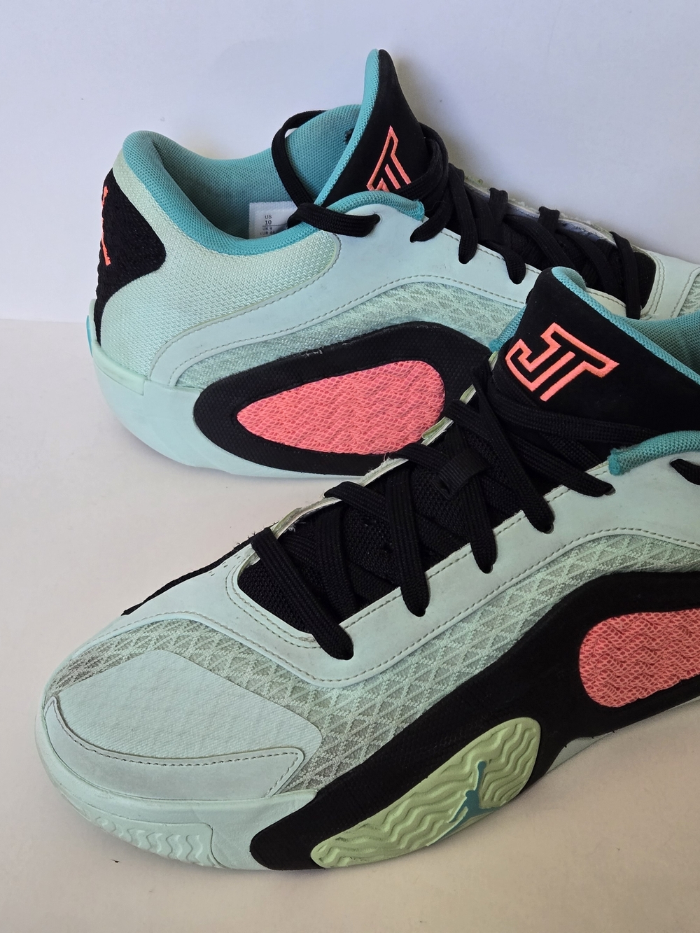 Nike Air Jordan Tatum 2 Mint Foam Lava Glow Black Size 10 FJ6457-300 Sneak JT